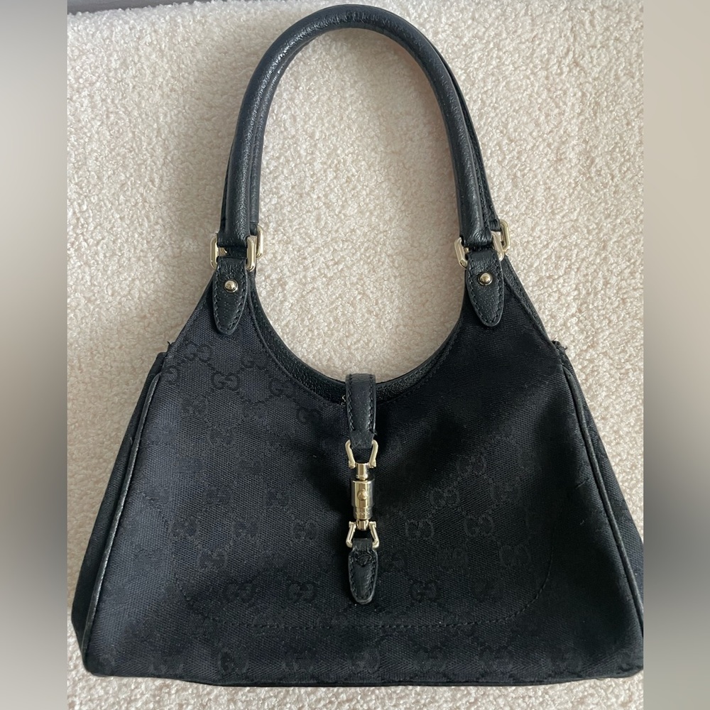 Gucci Mini Jackie Hobo Bag in Canvas & Leather